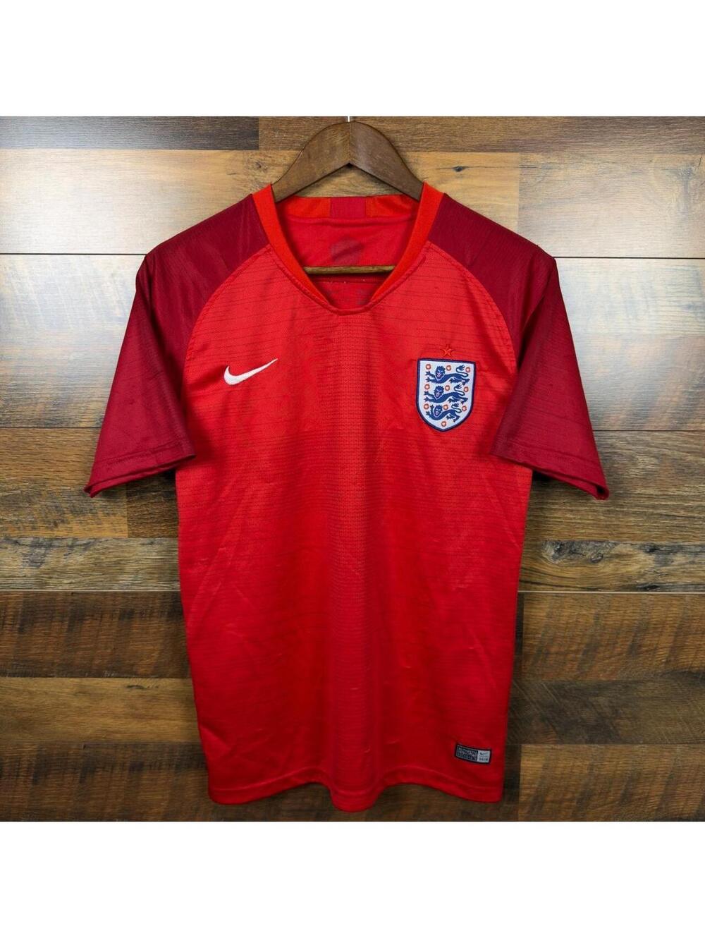 Nike England Soccer Jersey Red Three Lions Football Shirt Y2K